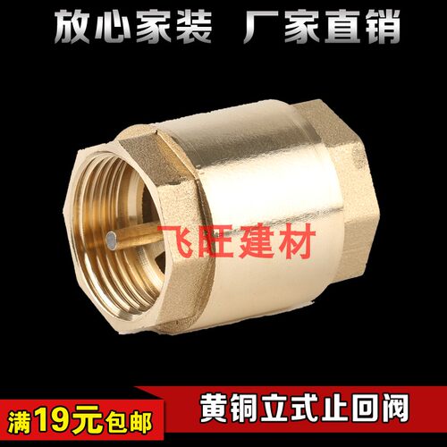 4分6分1寸黄铜止回阀水泵水管水表阀DN15 20 25单向阀立式逆止阀