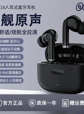 qcy蓝牙耳机T19入耳式降噪超长续航蓝牙耳机男士蓝牙无线耳机运动
