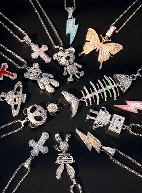 韩版小熊项链女ins潮小熊挂链