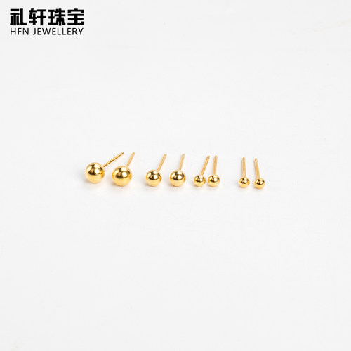 豆豆耳钉女简约可爱小银豆s999