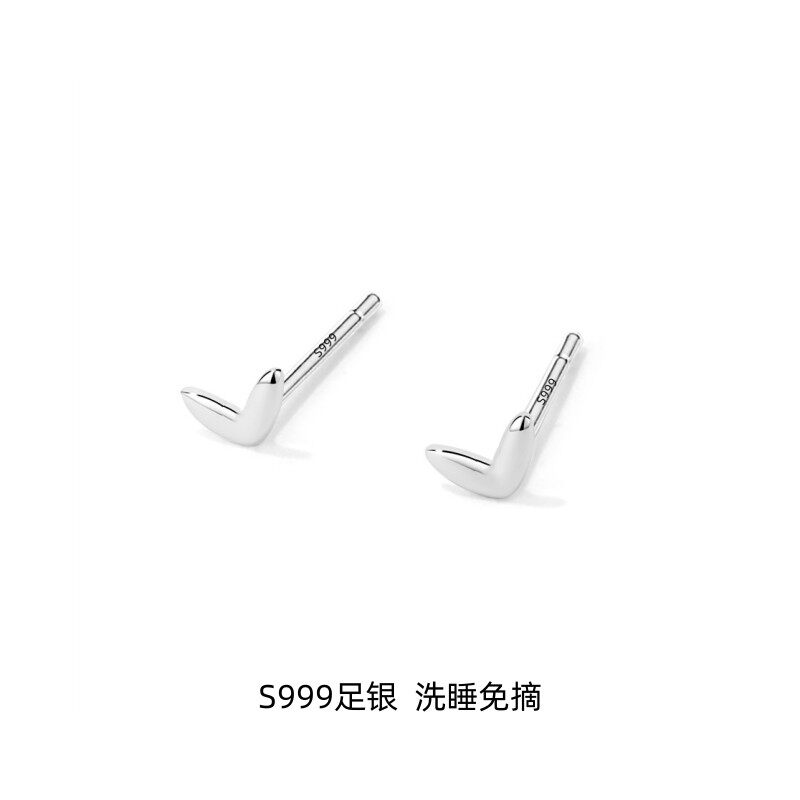 礼轩999纯银小萌芽耳钉
