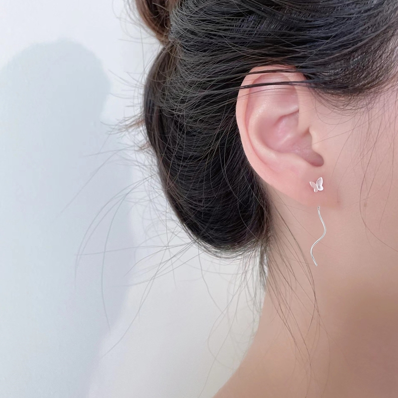 2025新款银耳线蝴蝶潮曲线波浪