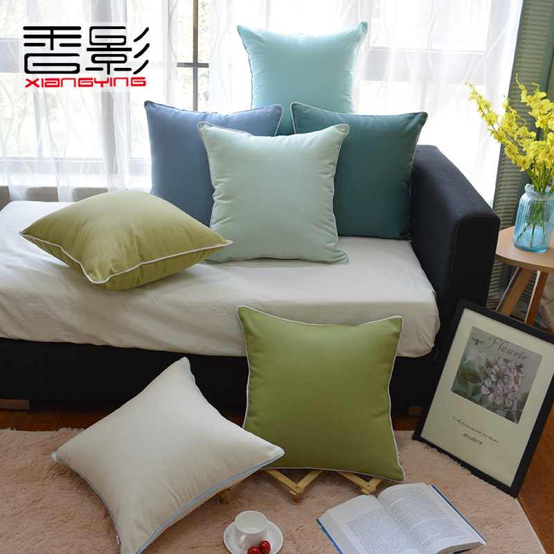 简约现代纯色沙发抱枕靠垫套素色家用卧室靠枕不含芯彩色糖果全棉|ruв категории домашний ткань, подушка/подушка - от Buy2taobao.com для оказания профессиональной услуги покупки агента Taobao