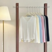 天丝莱赛尔V领天鹅颈蚕丝慵懒开衫 6079