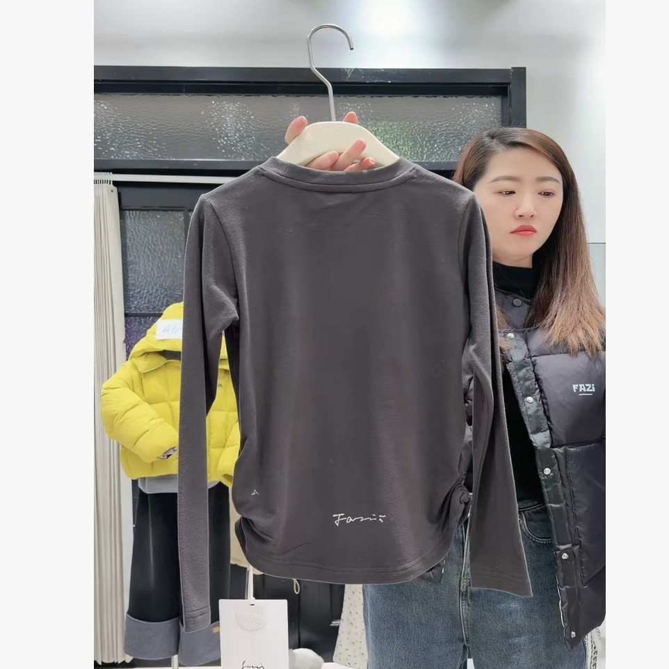 FAZ 6050 后字母印花打底衫