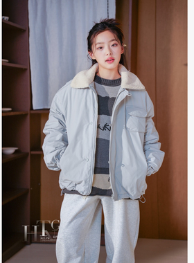 HT 25322 毛毛领棉外套