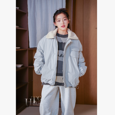 HT 25322 毛毛领棉外套