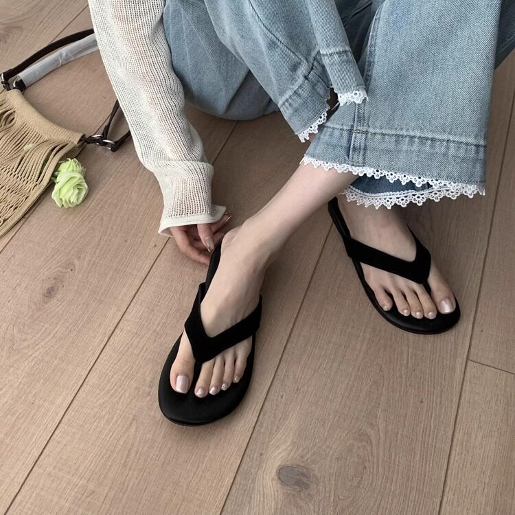 布谷屋buguwu真皮人字拖女夏季外穿休闲度假沙滩鞋平底夹脚凉拖鞋