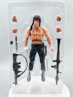 NECA电影第一滴血兰博史泰龙赤膊火箭 激战 生存7寸可动手办玩具