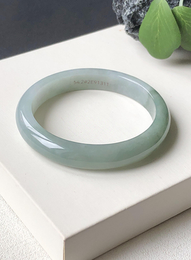 54圈2E91311平安镯 大艺珠宝冰油种缅甸A货天然翡翠玉镯子玉手镯