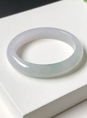 53圈1YX12315403贵妃镯 大艺珠宝冰糯种春彩缅甸天然翡翠A货手镯