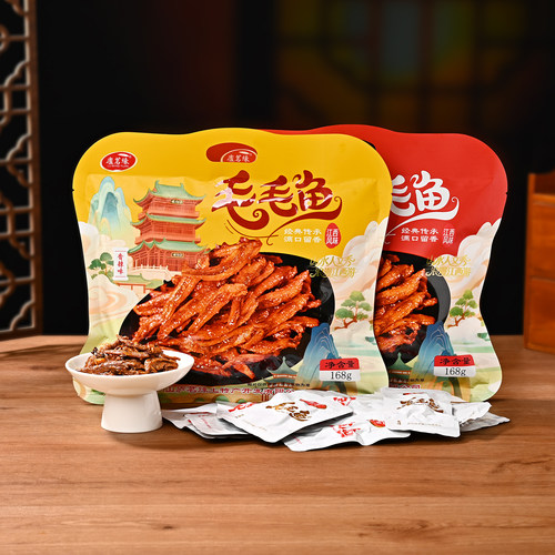 庐茗缘香辣毛毛鱼168g即食小鱼仔
