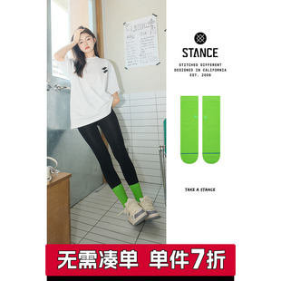 STANCE糖果色556休闲中筒袜子男女棉袜冬时尚 亮色跳色舒适透气新
