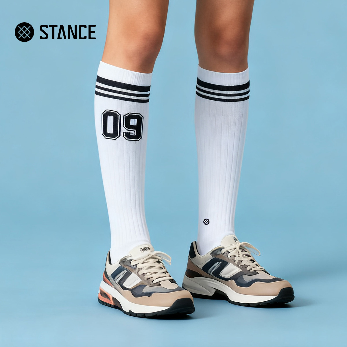 STANCE斯坦斯09系列长筒袜显腿瘦小腿袜秋冬袜女过膝长袜女士高筒