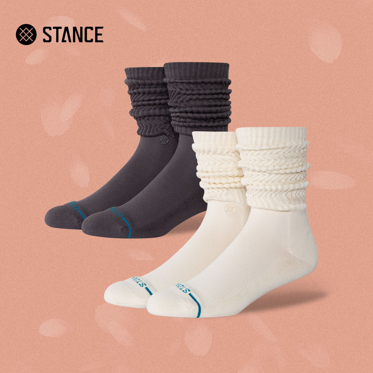 STANCE纯色堆堆袜韩版中长筒