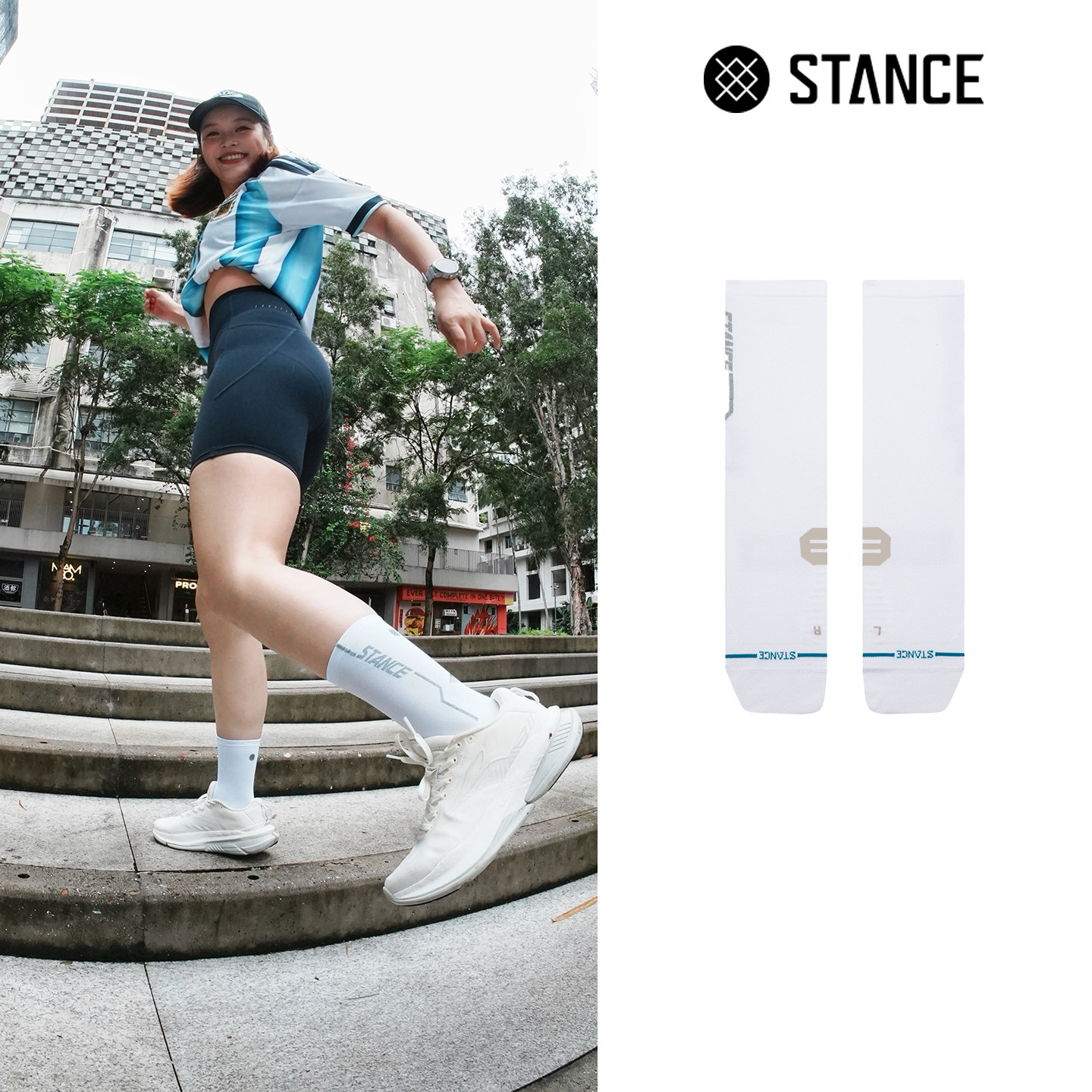 STANCE斯坦斯跑步PB袜专业马拉松长跑袜男女运动袜中筒跑步袜子