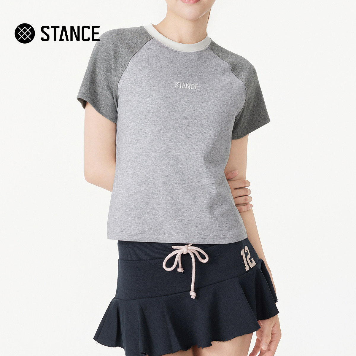 stance短袖女款秋季新款韩版T恤修身简约短袖辣妹收腰官方旗舰店