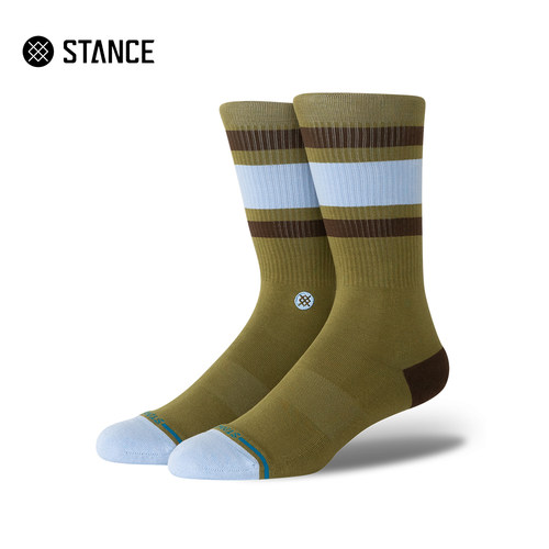 STANCE简约条纹中筒袜男女通用