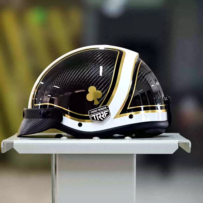 意大利TRRF碳纤维复古头盔