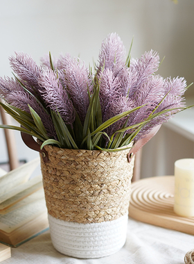 田园紫色薰衣草仿真花假花可水洗干花花束客厅插花摆件餐桌装饰花