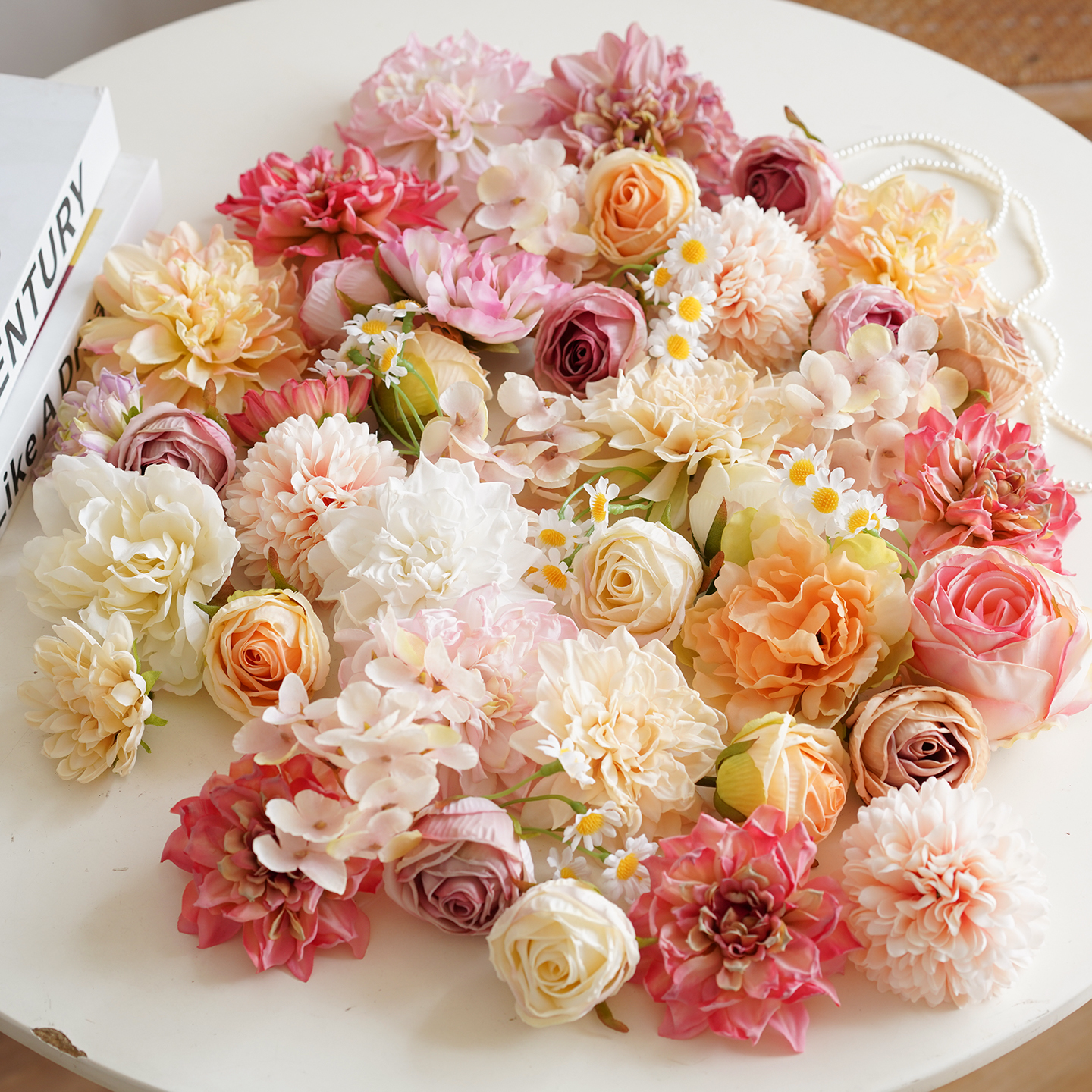 高端仿真花朵混搭diy手工材料包花头手作簪花头饰花发簪裙撑装饰