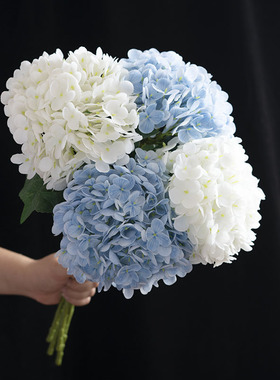 手感保湿绣球仿真花高级湿感假花仿真花客厅餐桌摆件插花装饰摆花