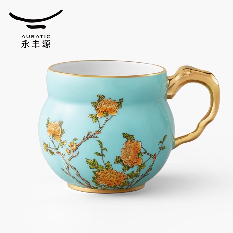永丰源西湖蓝陶瓷茶具家用杯子
