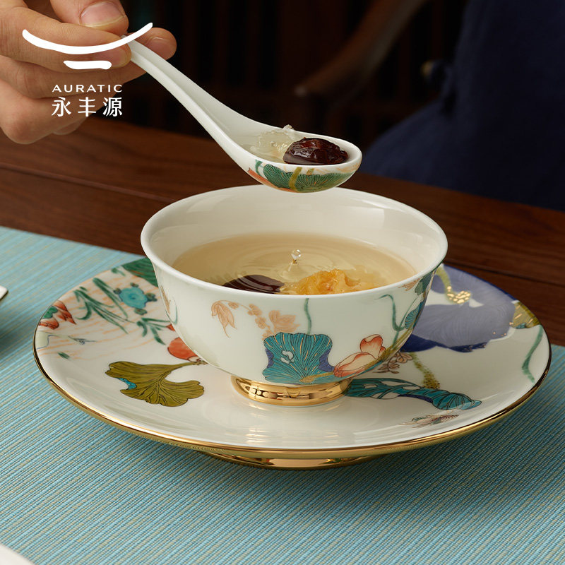 永丰源幸福和鸣散件Diy 115/150/240mm 陶瓷中餐具米饭碗勺子