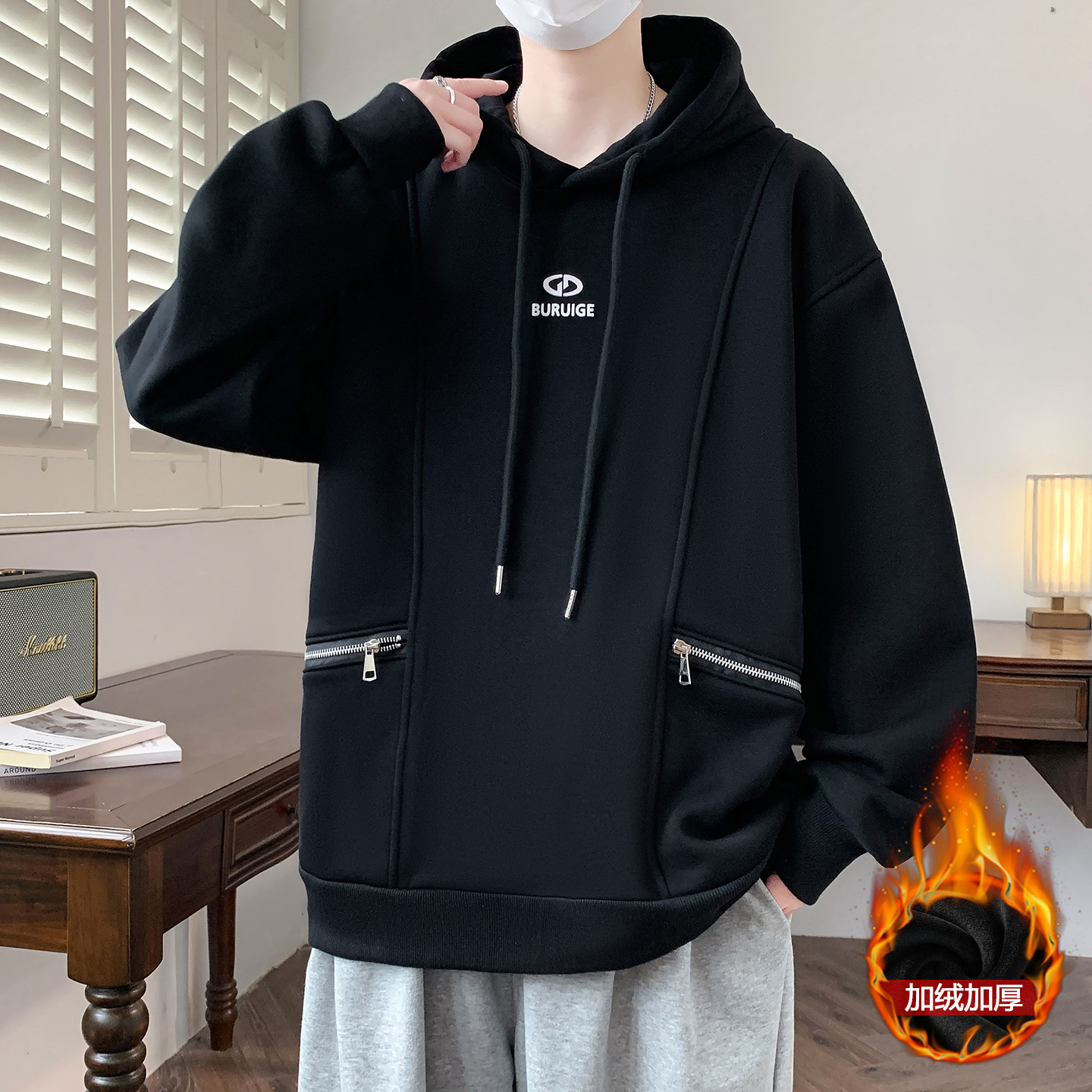 不起球不褪色不缩水加绒加厚卫衣