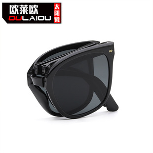 uv400防紫外线折叠便携眼镜 新款sunglasses折叠墨镜五太阳镜女