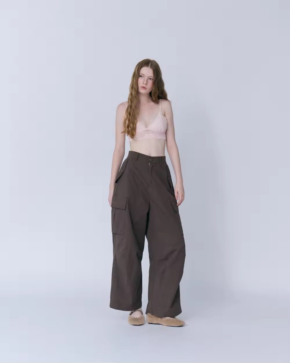 泰国潮牌 marvymarvy棕色多口袋阔腿裤工装裤,女装/女士精品,时尚工装裤,淘宝优惠券,粉丝福利购,淘宝优惠卷