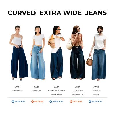 lingling同款秋季牛仔阔腿裤