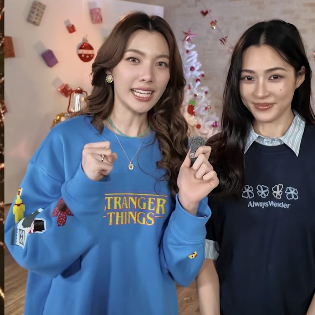 泰国潮牌 erawon个性印花宽松亮蓝色圆领卫衣 orm同款