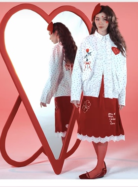 泰国潮牌 endless holiday红色半裙 orm同款