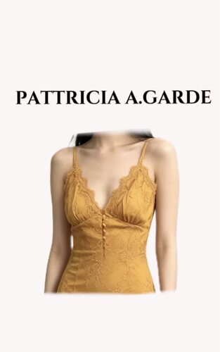 泰国潮牌 pattricia 金色缎面褶皱吊带背心