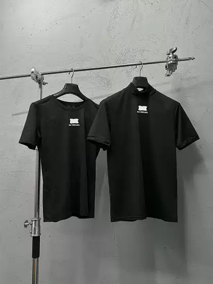 25Ss Joint Sports Icon Turtleneck Round Neck Fitness Clothes Bodysuit Short-Sleeved T-Shirt Sports Running Half-Sleeve