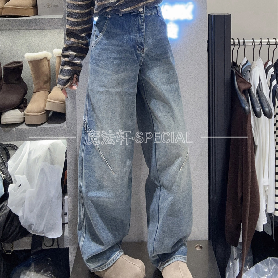 女款欧洲站长裤2025年冬季无弹