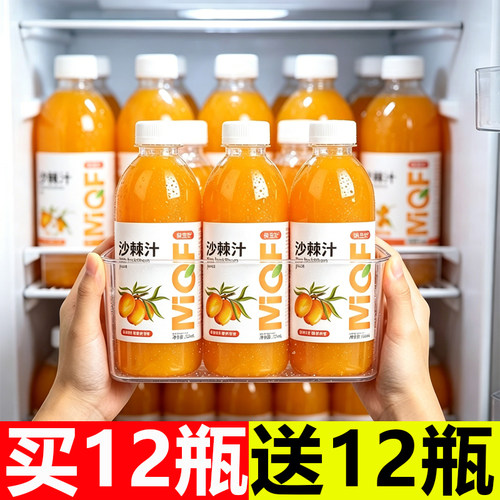 【买一送一】沙棘汁整箱24瓶*360ml维c果汁含沙棘原浆0脂0卡饮料