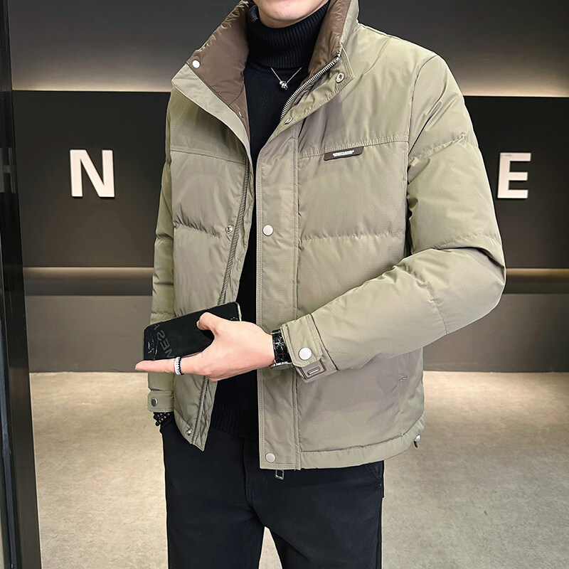 轻奢时尚立领羽绒服男士冬季新款休闲保暖羽绒衣潮流短款帅气外套