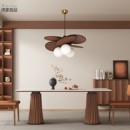 中古风藤编餐厅吊灯复古设计师款 法式 书房灯高级感主卧室吸顶灯具