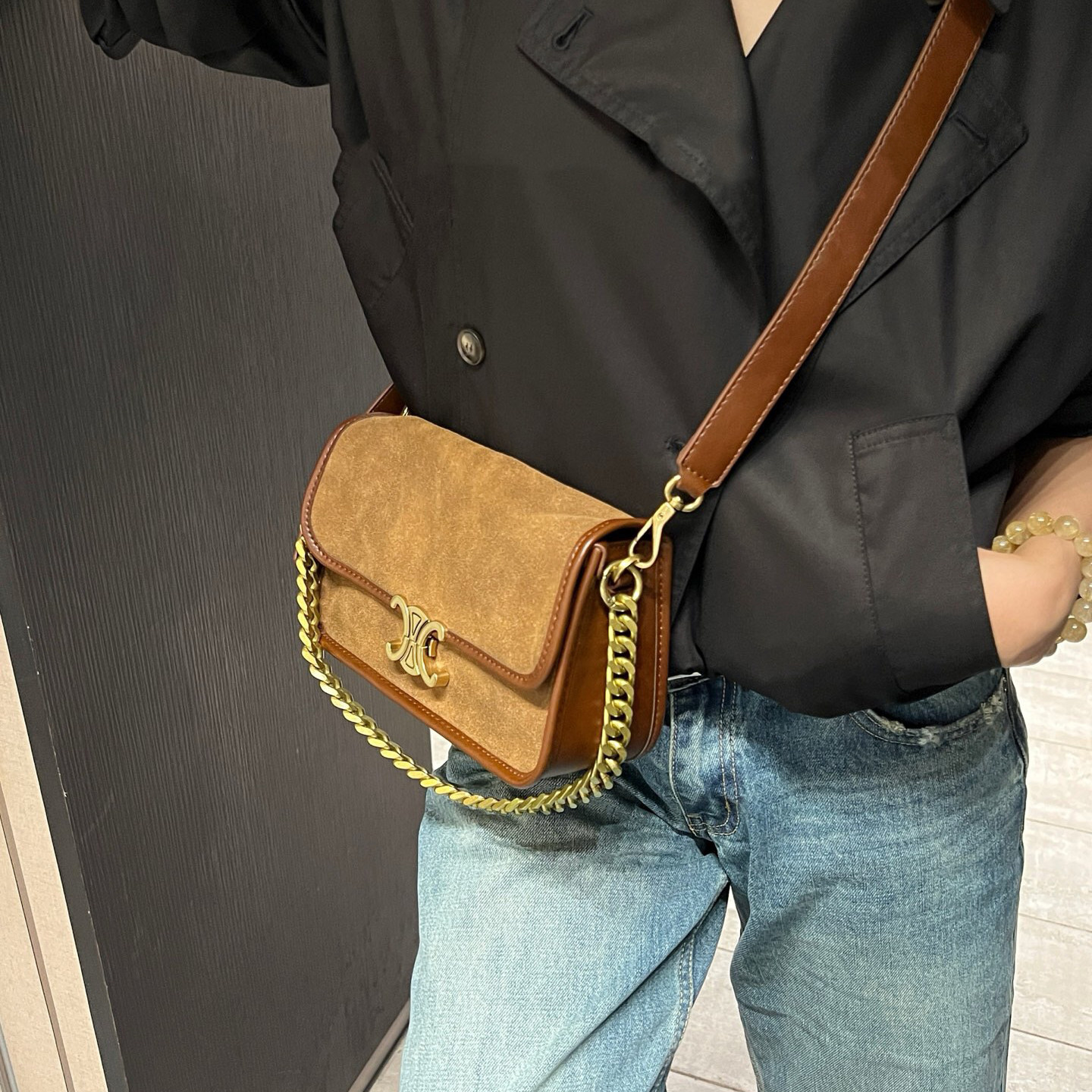 复古风磨砂小方包女2025新款高级感小众链条包轻奢百搭单肩斜挎包,箱包皮具/热销女包/男包,小方包,淘宝优惠券,粉丝福利购,淘宝优惠卷
