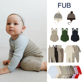 丹麦FUB AW25婴幼儿童纯羊毛包屁衣背带裤 连体衣帽子秋冬保暖男女