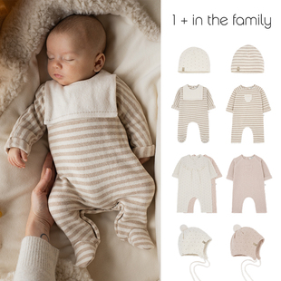 AW25新款 family the 婴幼儿童新生儿连体衣胎帽子保暖男女