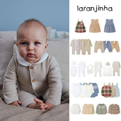 连衣裙针织毛衣开衫 laranjinha AW25婴幼儿童包屁衣连体衣背带裤