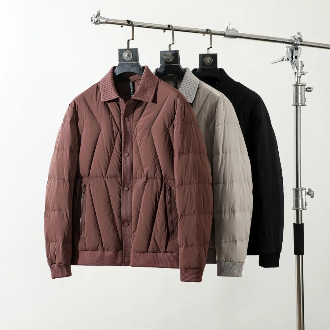 休闲翻领百搭羽绒服外套冬