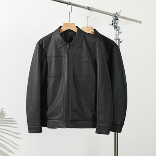 上身板正！85鹅绒填充！男士冬季商务休闲翻领防风保暖皮衣羽绒服