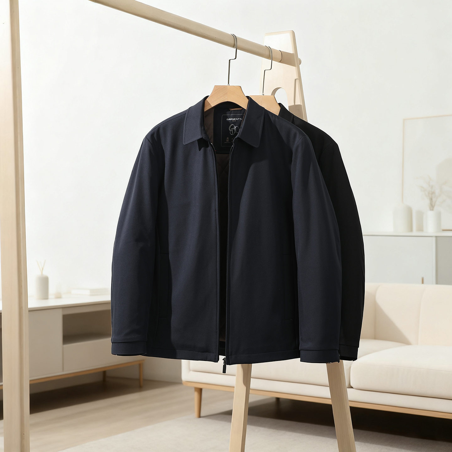 休闲翻领防风保暖爸爸棉衣