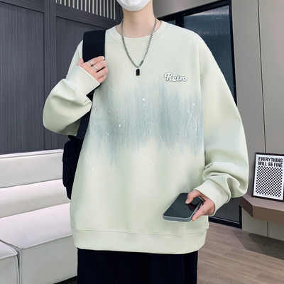 春秋季新款卫衣男款宽松休闲圆领上衣青少年大童潮流帅气运动外套