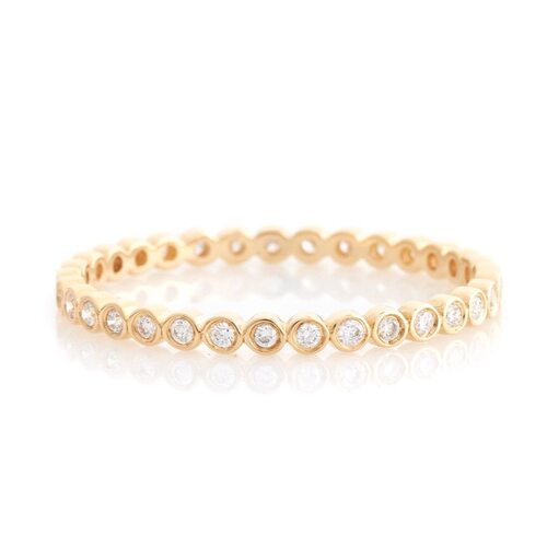 YI COLLECTION 珠宝 14K 钻石包镶永恒戒指