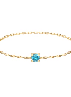 Yi Collection珠宝 14K 蓝色钻石链戒